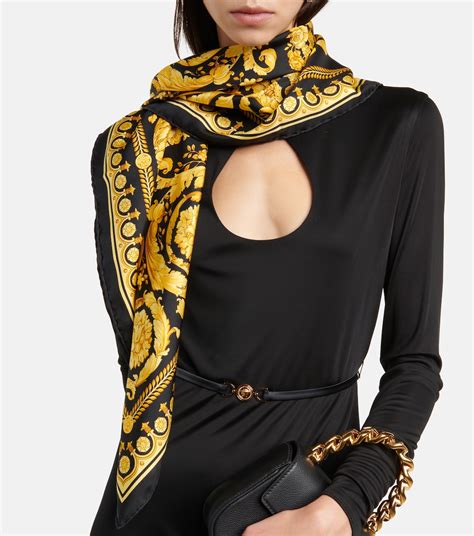 krawat versace|Versace silk scarf.